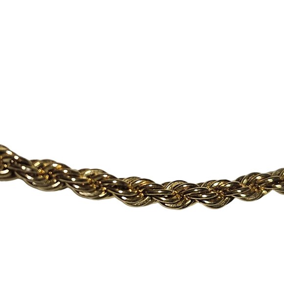 Elegant Gold Tone Rope Chain Chunky Bracelet Classic Minimalist Fashion Jewelry - Picture 3 of 4